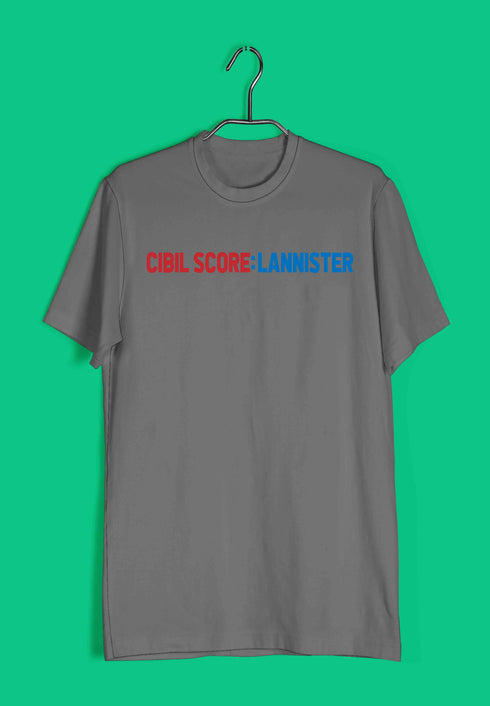 3 TV Series CIBIL Score Custom Printed Graphic Design T-Shirt for Men